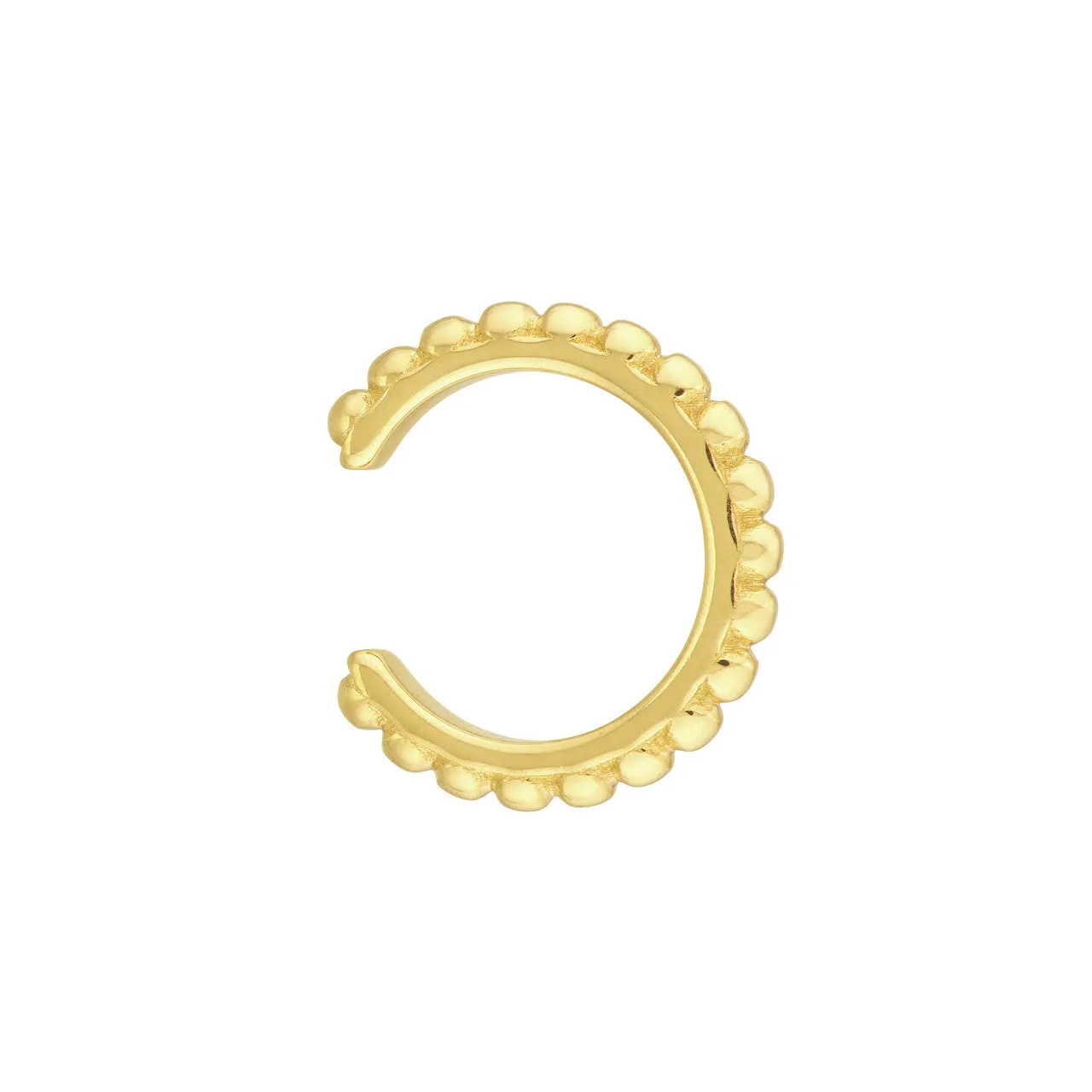 14K Gold Bead Design Ear Cuff