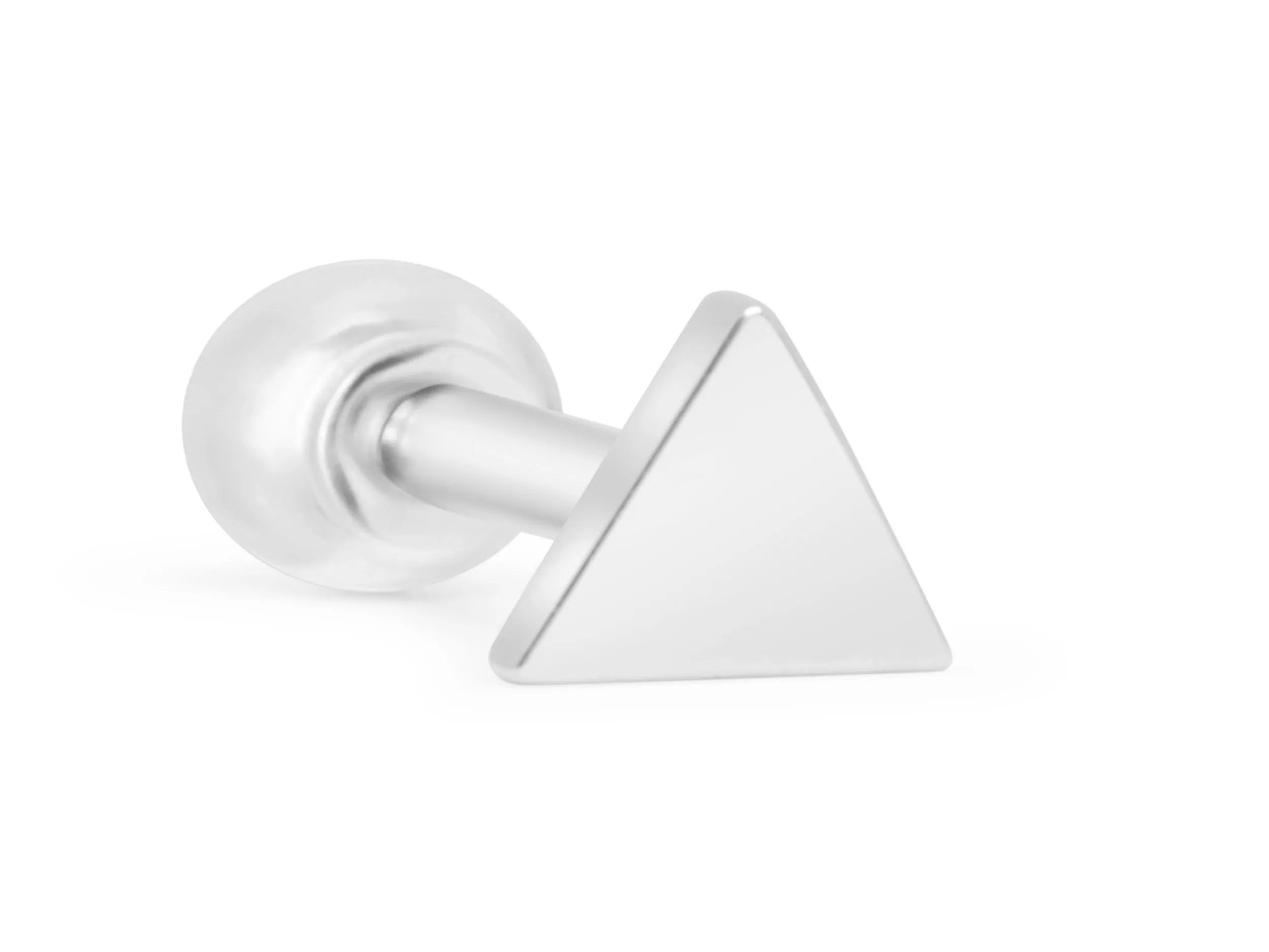 14k Gold Jewelry Triangle Barbell Ear Stud Piercing