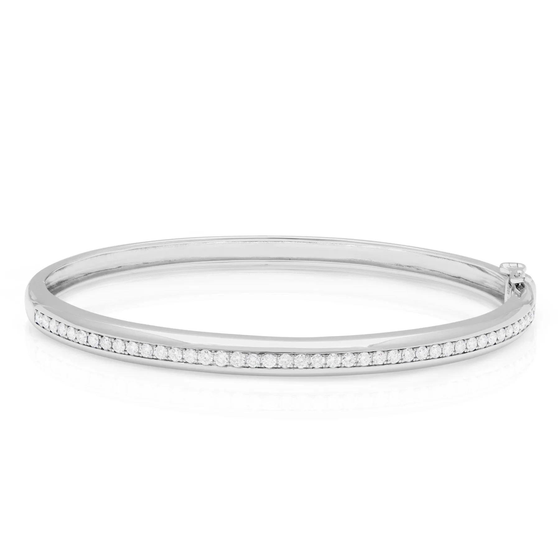 14KT White Gold Diamond Oslo Bangle