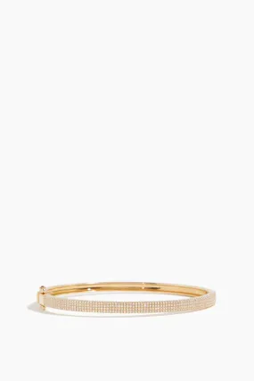 4 Row Diamond Bangle in 14k Yellow Gold