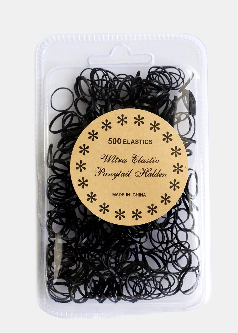 500 Piece Black Hair Elastics