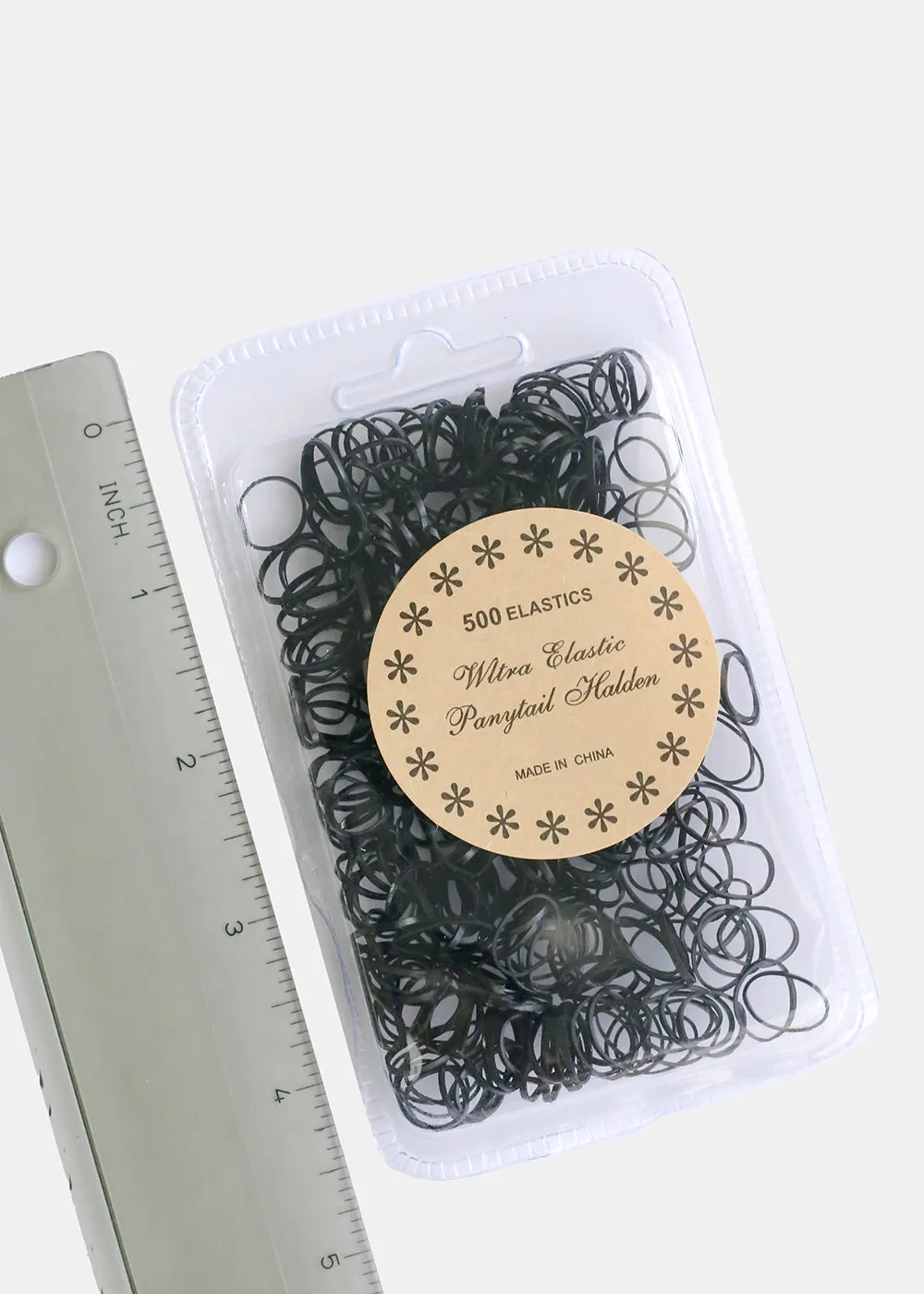 500 Piece Black Hair Elastics