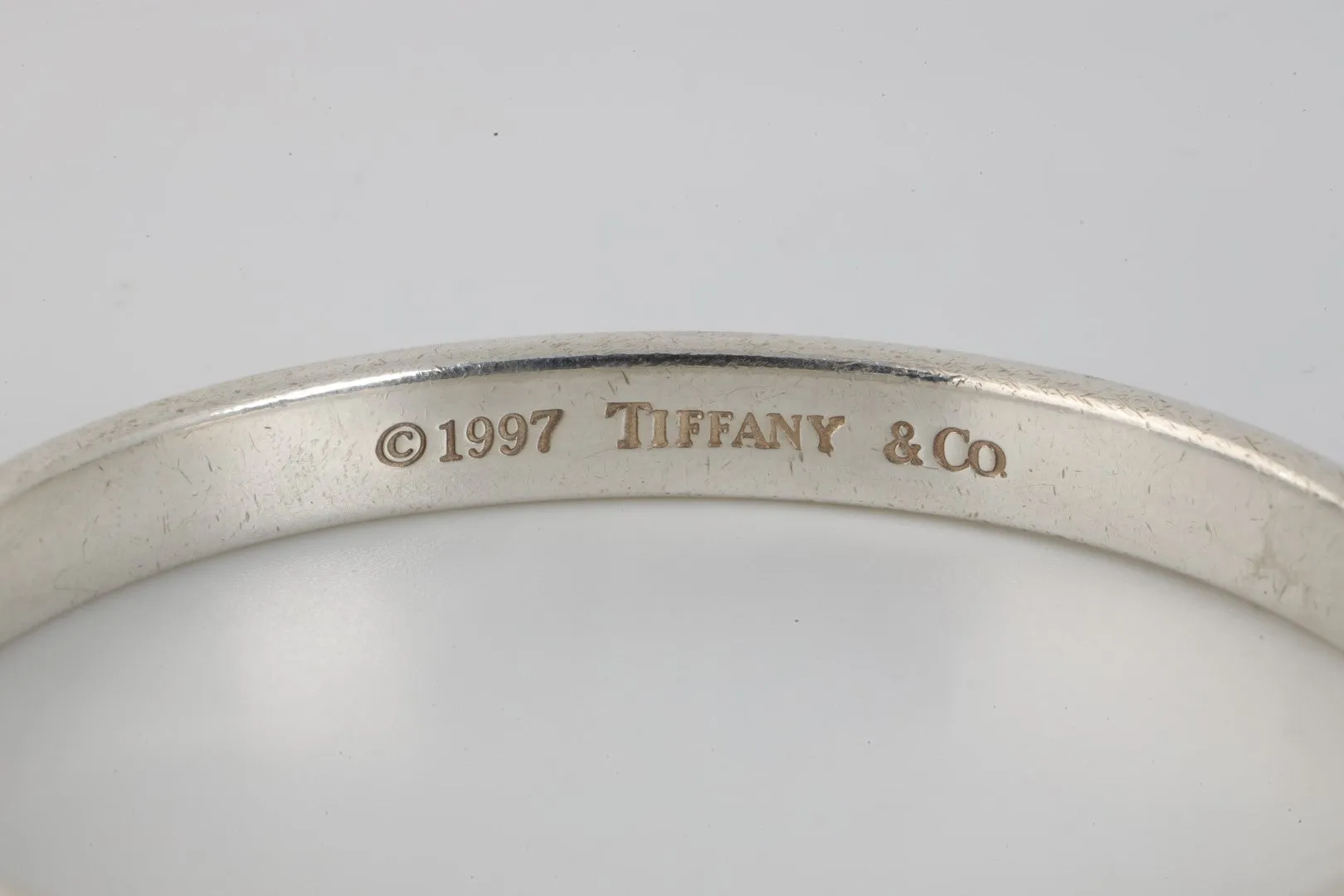 7" Tiffany & Co. 925 Silver 1837 Bangle Bracelet (30.95g.)