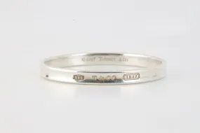 7" Tiffany & Co. 925 Silver 1837 Bangle Bracelet (30.95g.)