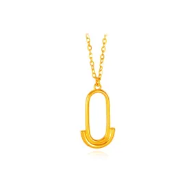 916 Gold Moda Clip Necklace