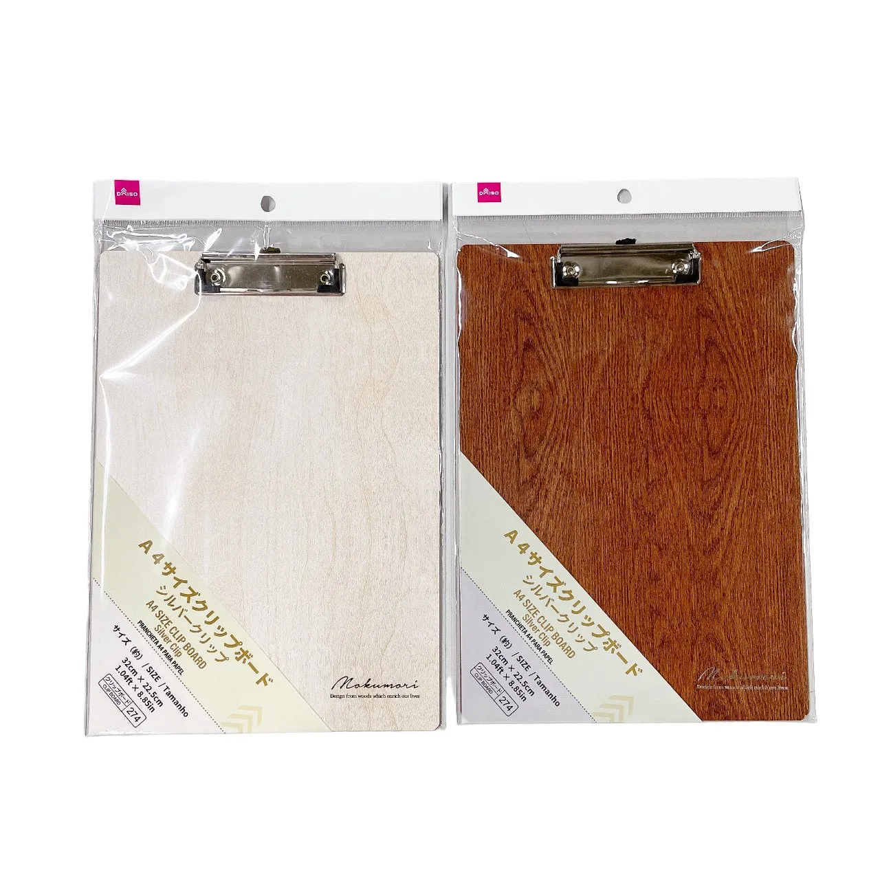 A4 Size Clipboard Mokumori Silver Clip