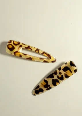 Animal Print Hair Clips