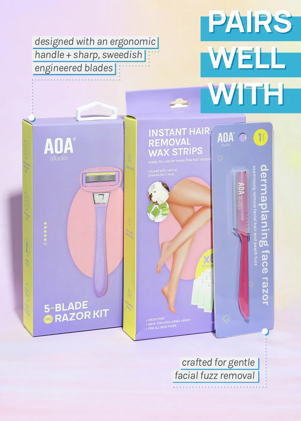 AOA Instant Hair Removal Wax Strips