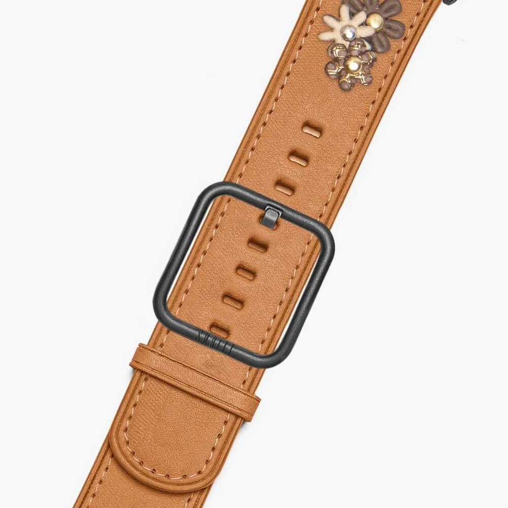 Apple Watch Daisy Saddle Brown