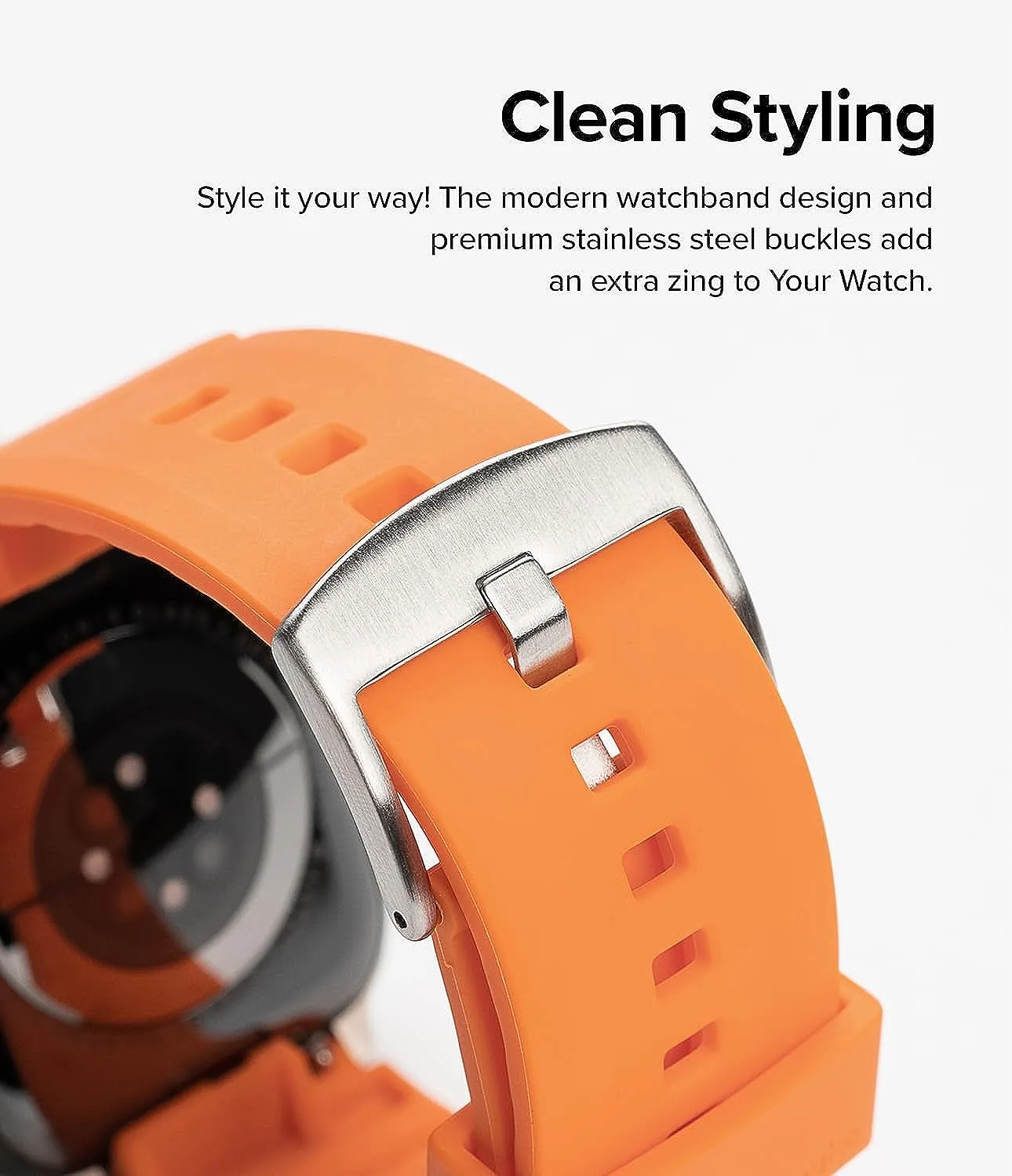 Apple Watch Ultra 49mm 8/7 45mm SE 44mm Rubber One Bold | Watch Band - Orange