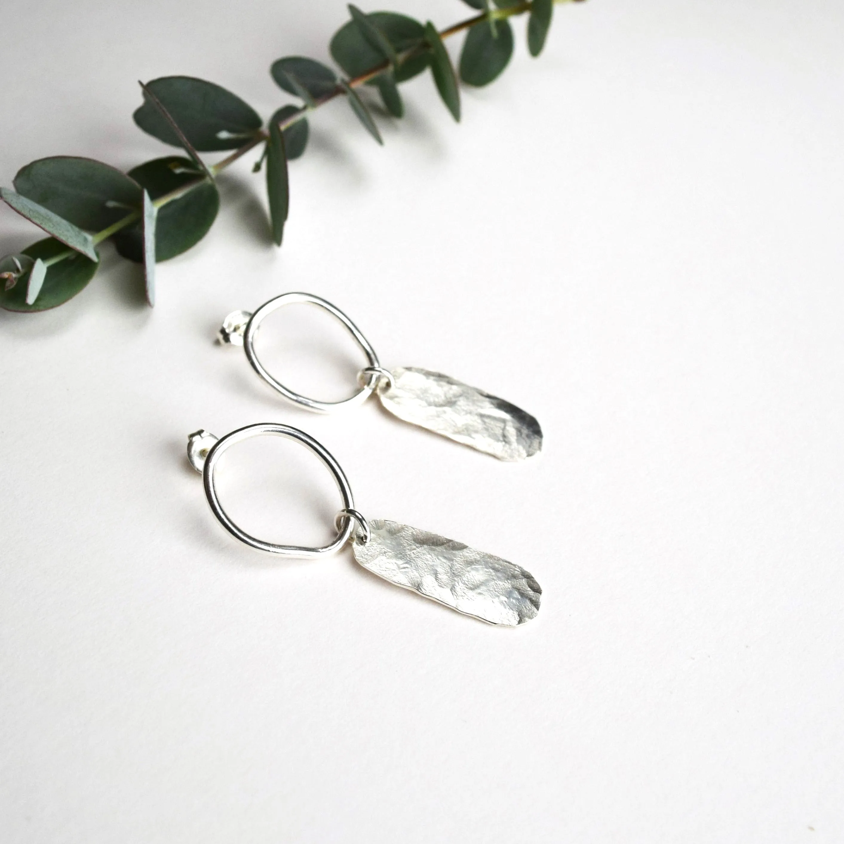 Ava Drop Earrings - Silver