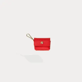 Avery AirPods Clip-On Pouch - Poppy Red/Gold