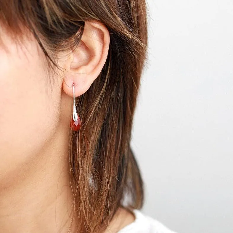 Baygur Red Jasper Drop Earrings