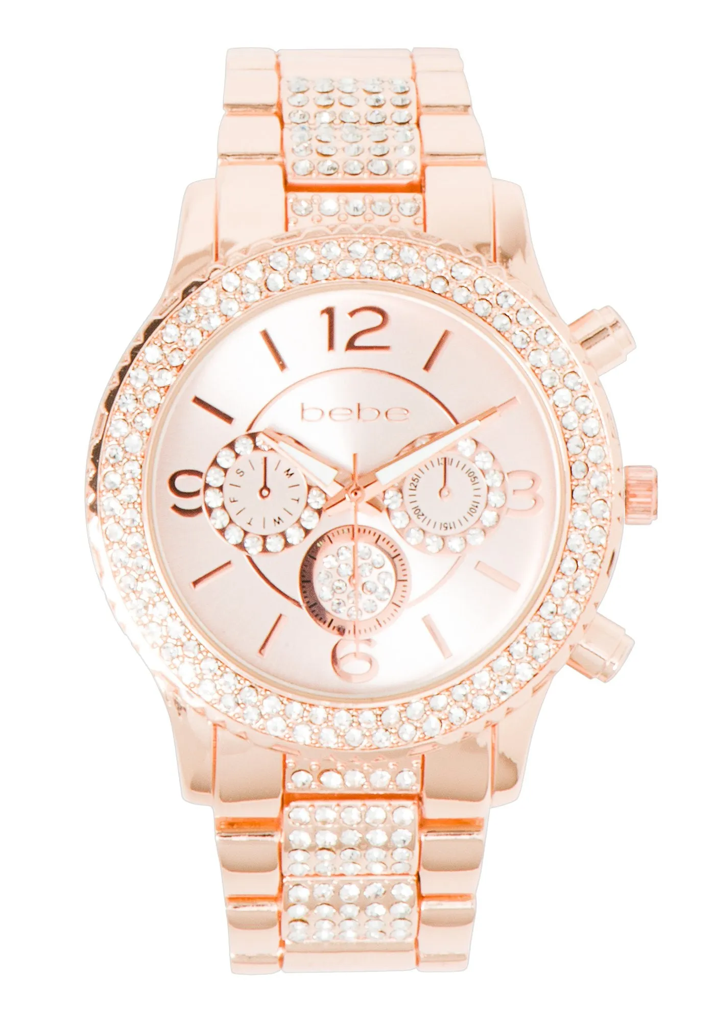 Bebe Crystal Pave Watch