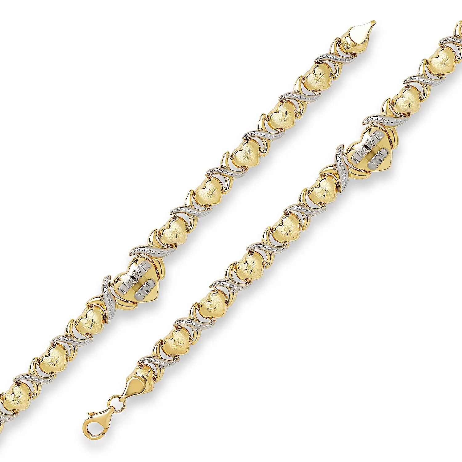 Better Jewelry 10K Yellow Gold XO I Love You Bracelet