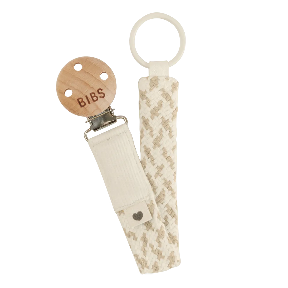 BIBS Pacifier Clip - Ivory/Vanilla