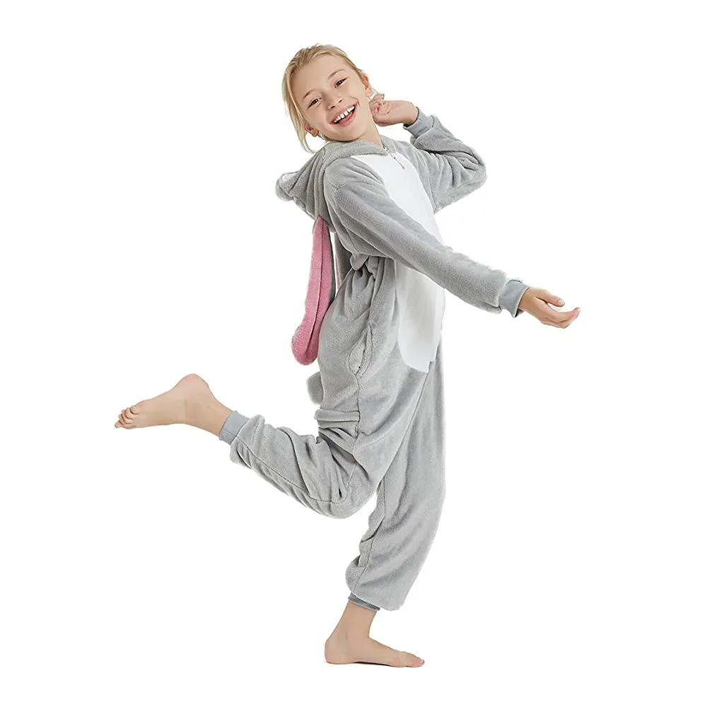 Big-Ear Grey Bunny Kids Onesie