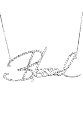 Blessed Nameplate Necklace