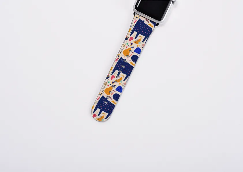 Blue Cat Apple Watch Strap