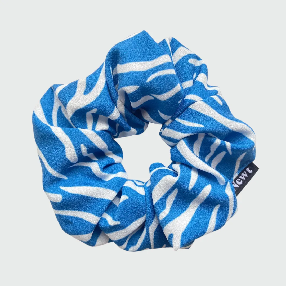 Blue Shima Print Hair Scrunchie