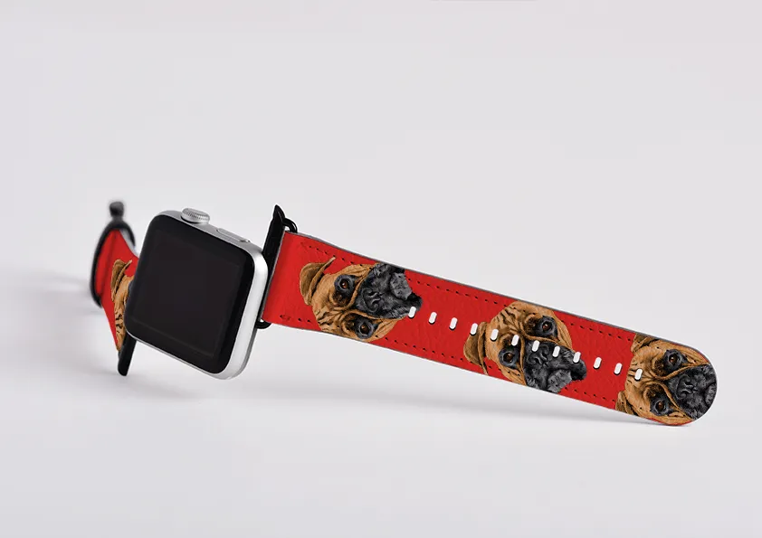 Boxer Mell Red Apple Watch Strap