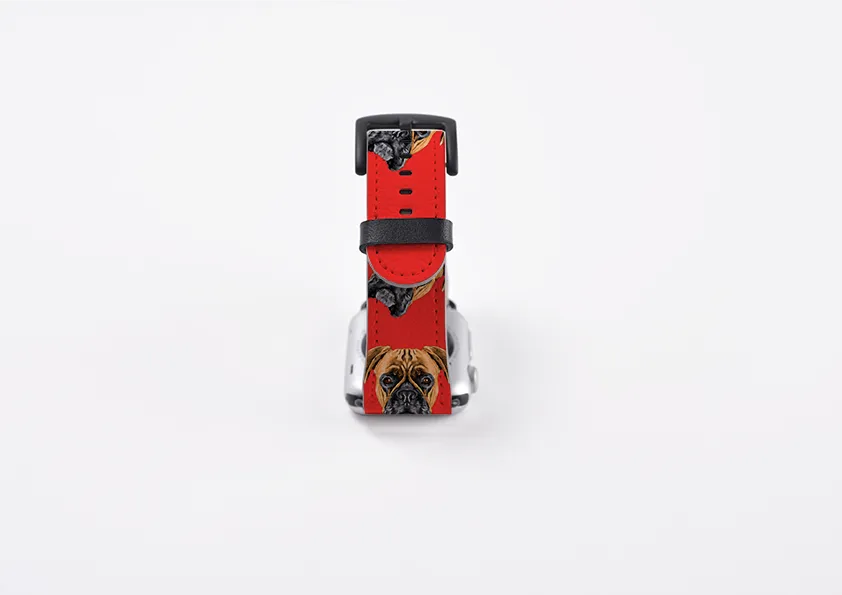 Boxer Mell Red Apple Watch Strap