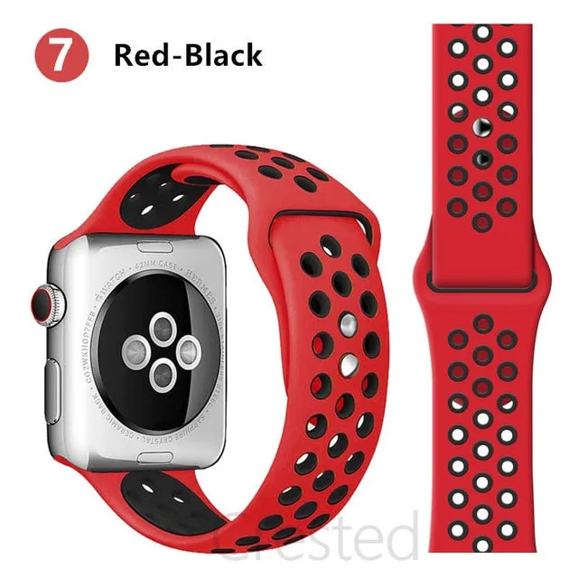 Breathable Silicone Strap For Apple Watch