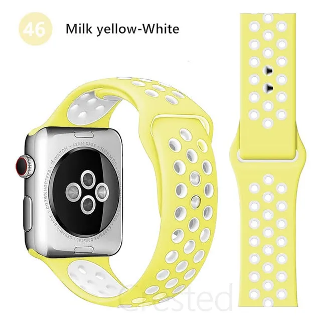 Breathable Silicone Strap For Apple Watch