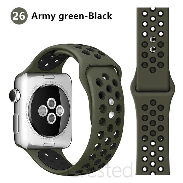 Breathable Silicone Strap For Apple Watch