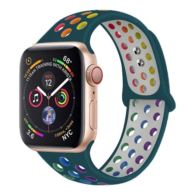 Breathable Silicone Strap For Apple Watch