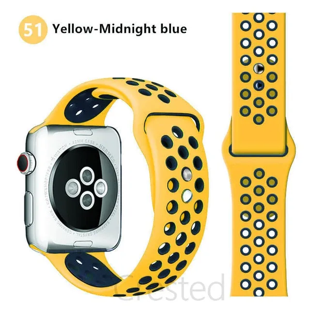 Breathable Silicone Strap For Apple Watch