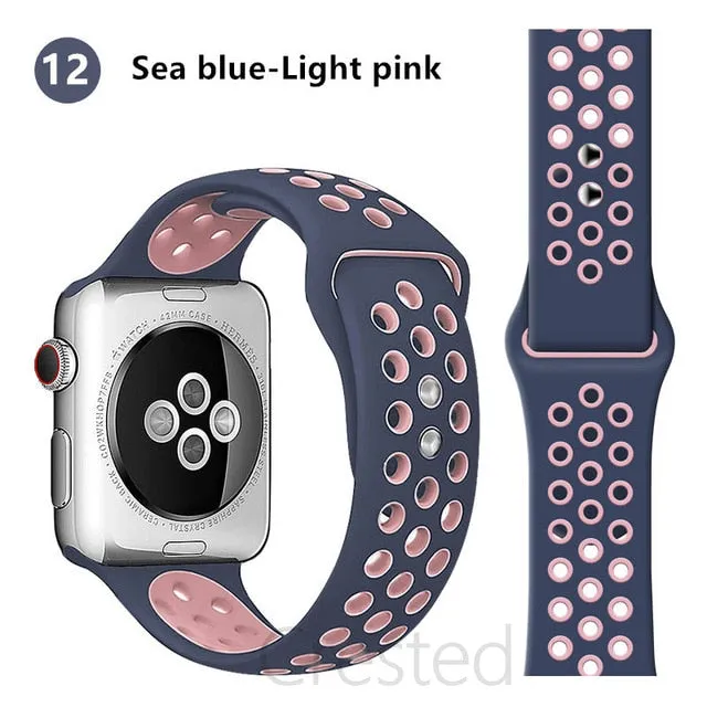 Breathable Silicone Strap For Apple Watch