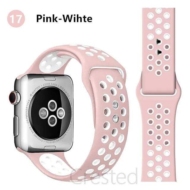 Breathable Silicone Strap For Apple Watch