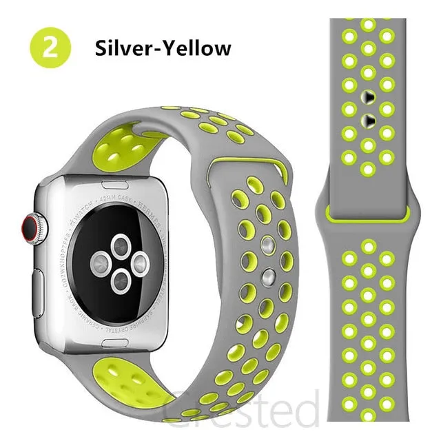 Breathable Silicone Strap For Apple Watch