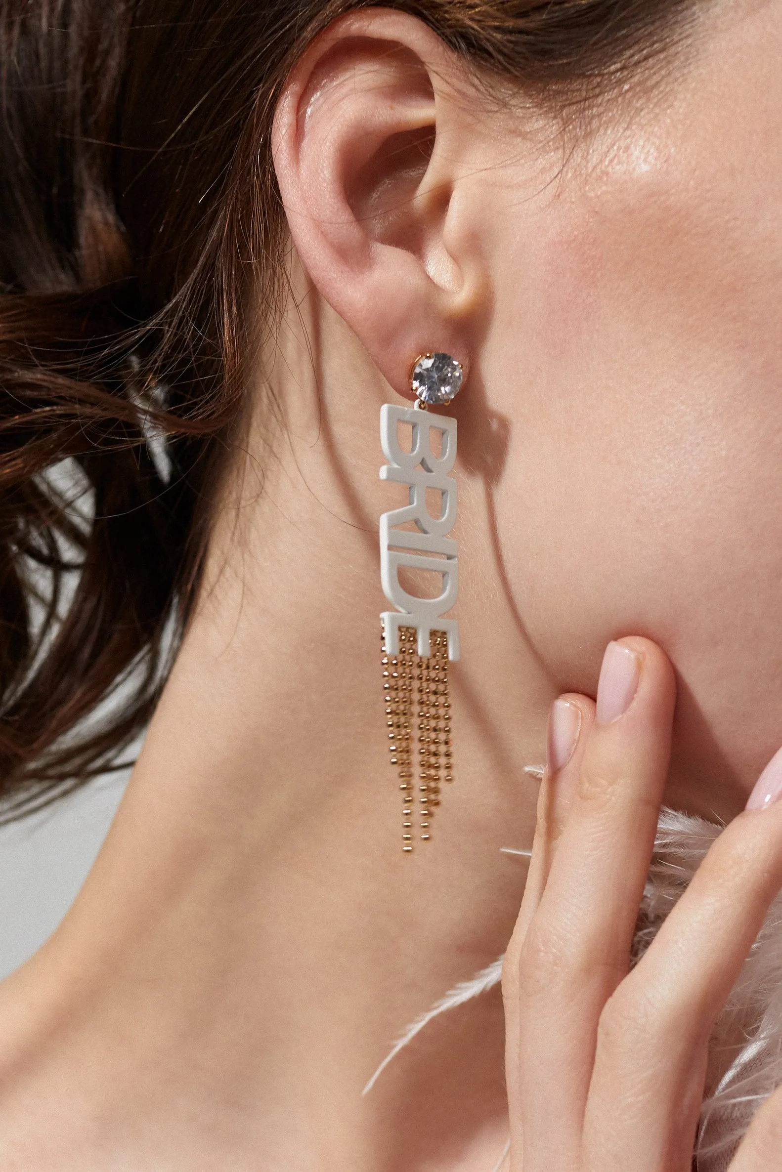 BRIDE TRIBE FRINGE DROP EARRINGS