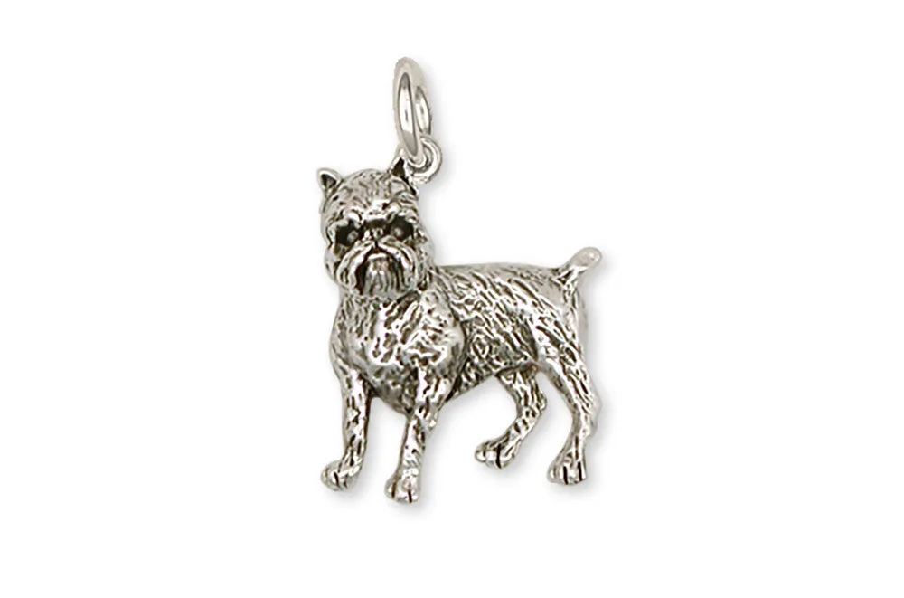 Brussels Griffon Charm Handmade Sterling Silver Dog Jewelry GF9-C