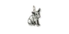 Bull Terrier Charm Handmade Sterling Silver Dog Jewelry BU7-C