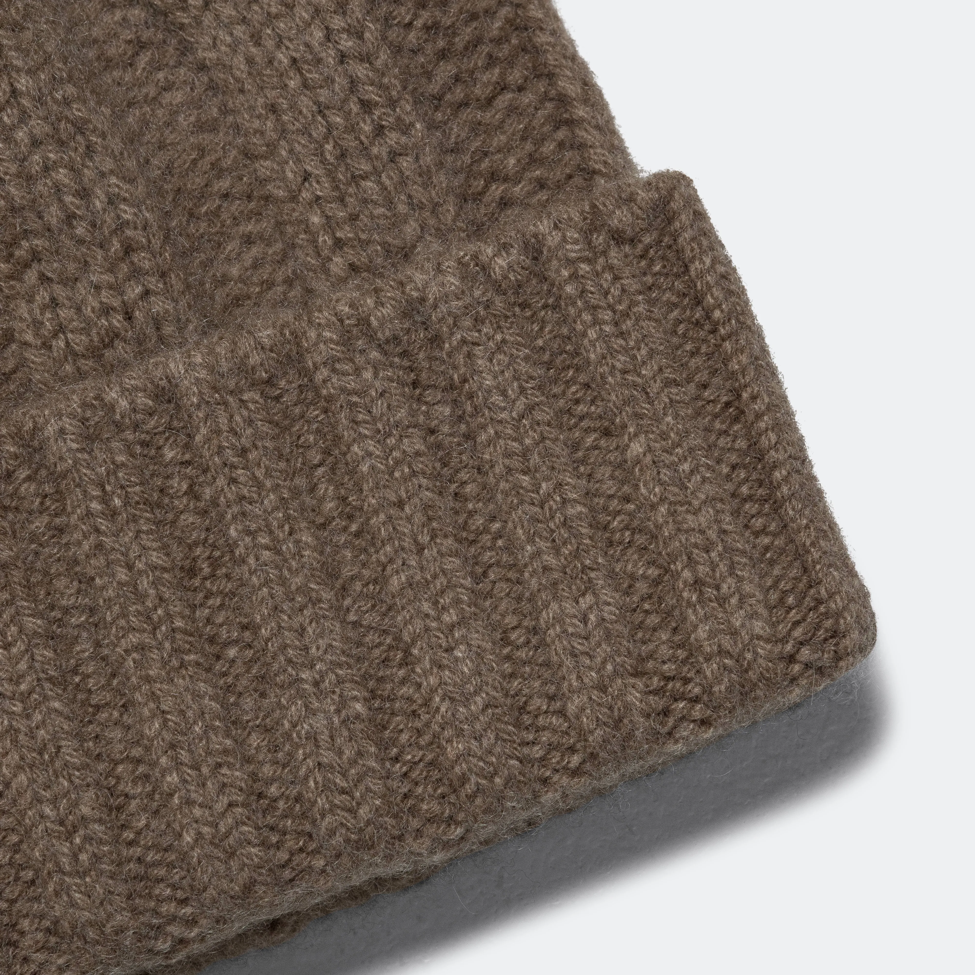 Cashmere Rib Watch Cap - Camel