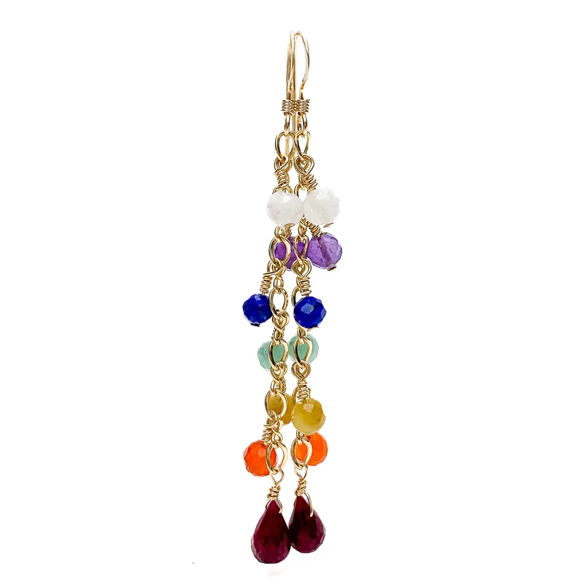 Chakra Earrings with Gold Filled French Ear Wires