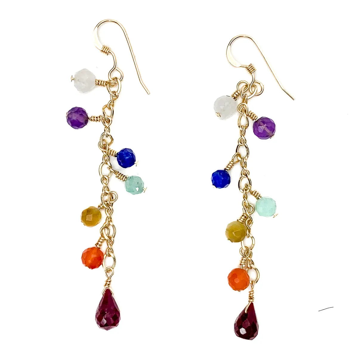 Chakra Earrings with Gold Filled French Ear Wires