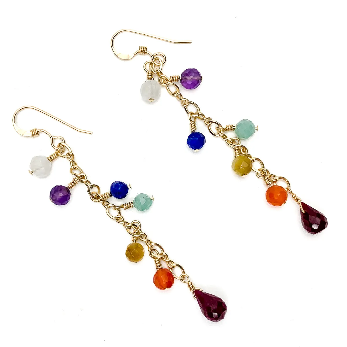 Chakra Earrings with Gold Filled French Ear Wires