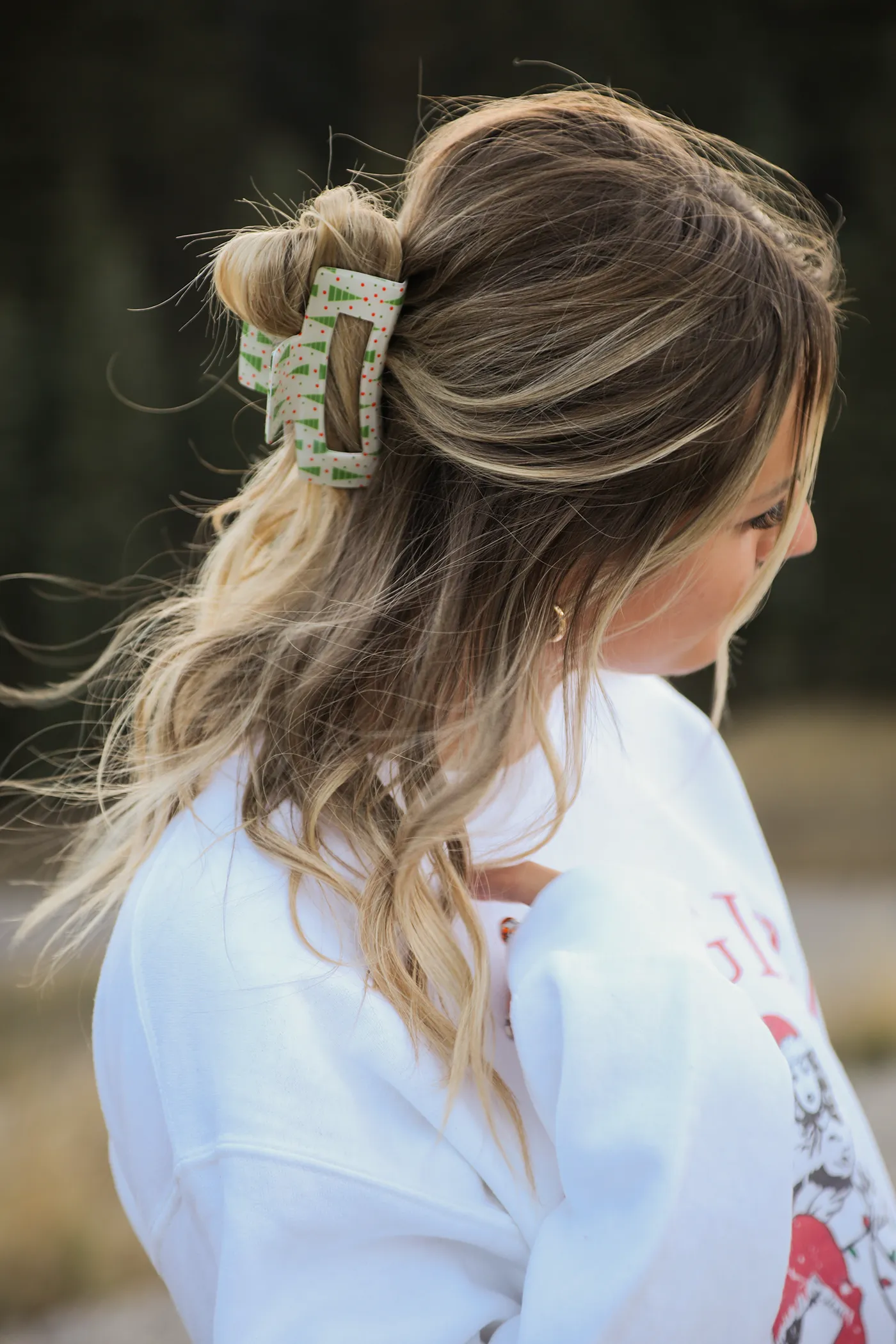 Christmas Holiday Hair Claw Clips