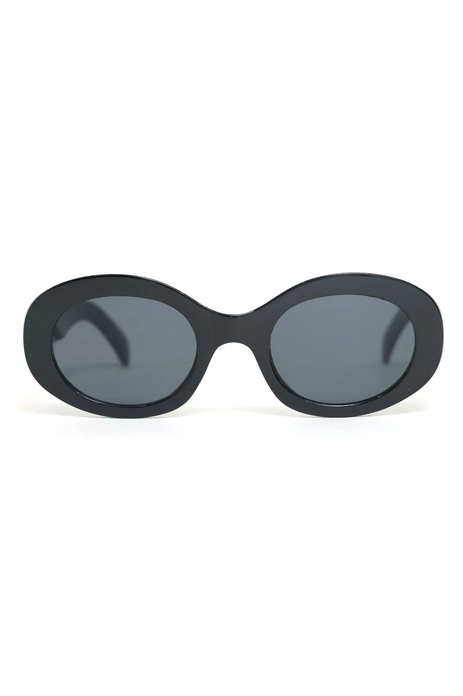 CLASSIC OVAL SUNGLASSES-BLACK