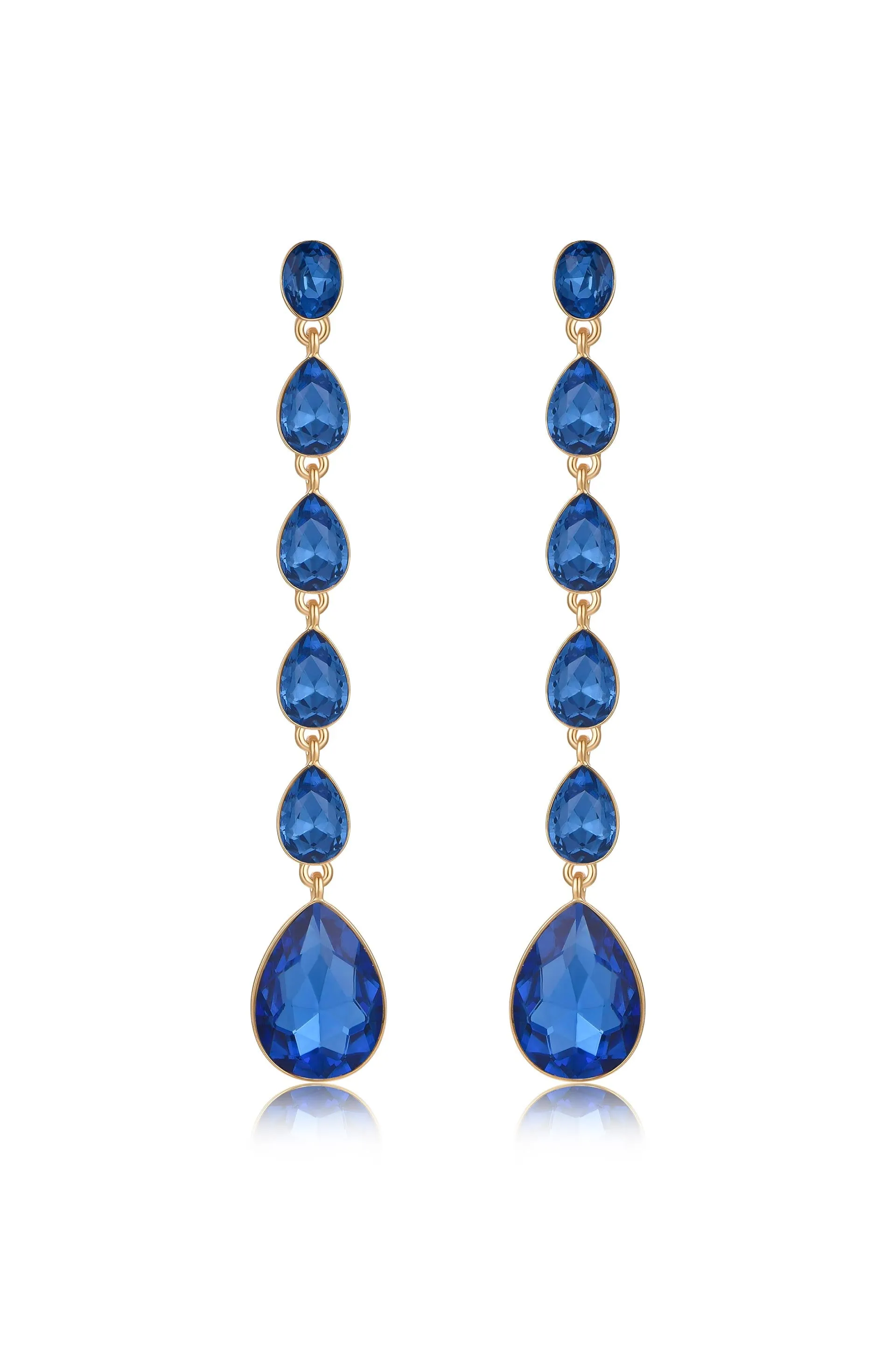 Crystallized Drop 18k Gold Plated Earrings