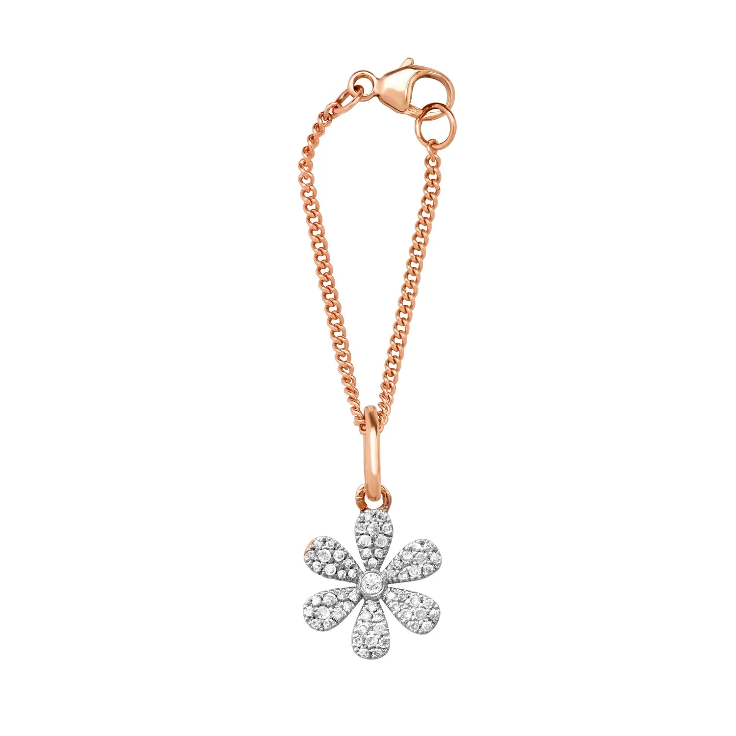 Diamond Daisy Watch Charm Bracelet