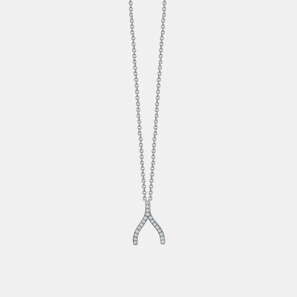 Diamond Wishbone Necklace