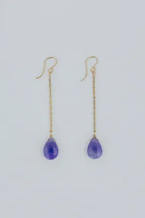 Drop Chain Earrings - Hackmanite