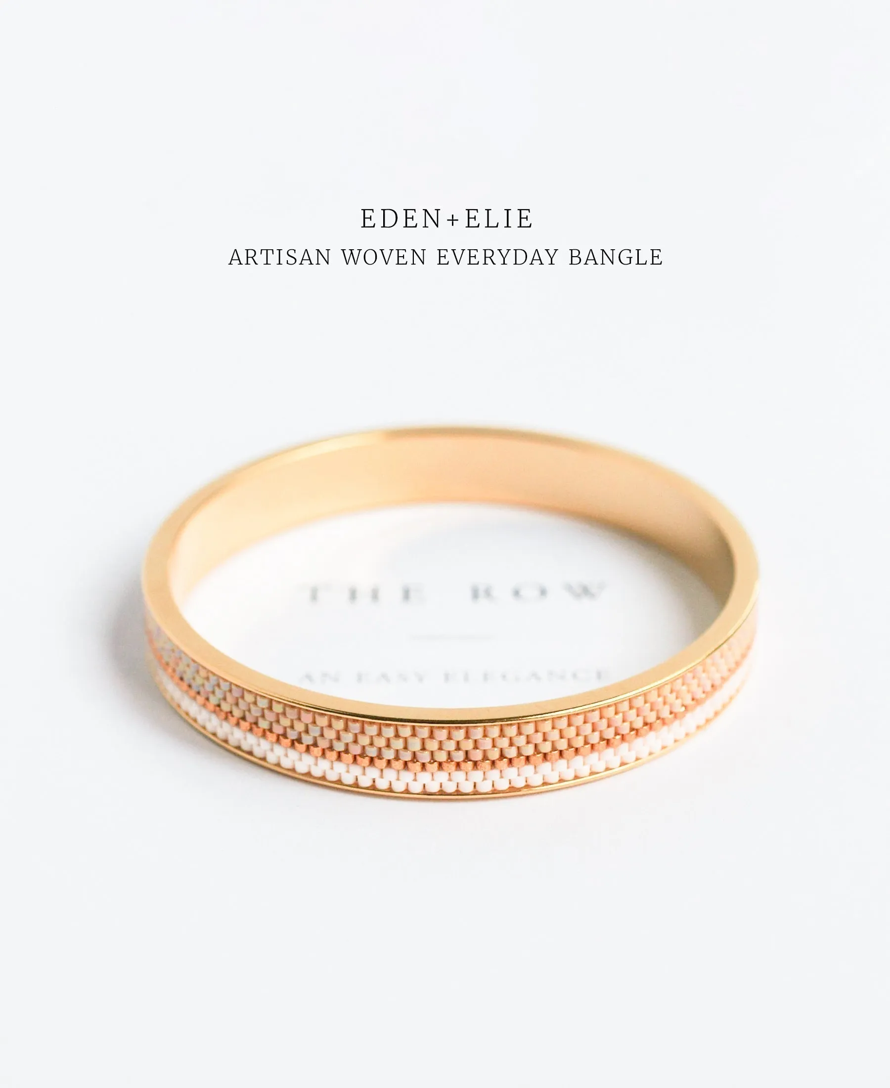 EDEN   ELIE Everyday gold narrow bangle - yacht blue