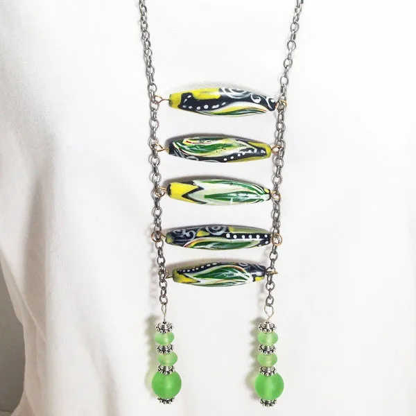 Edesia Chain Design Beaded Jewelry Necklace