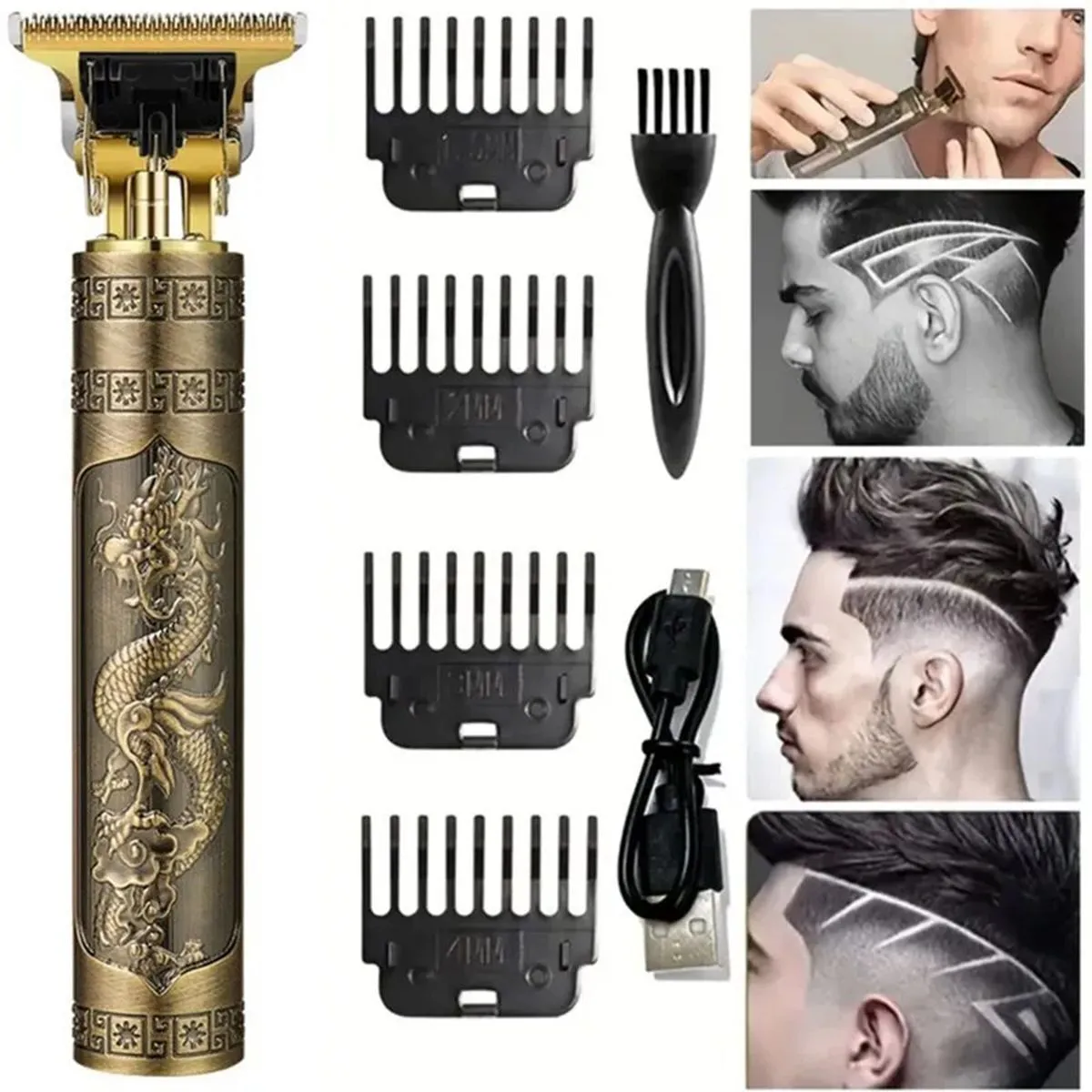 Electric Hair Clipper Professional USB Cordless Trimmer Grooming Kit Hair Machine